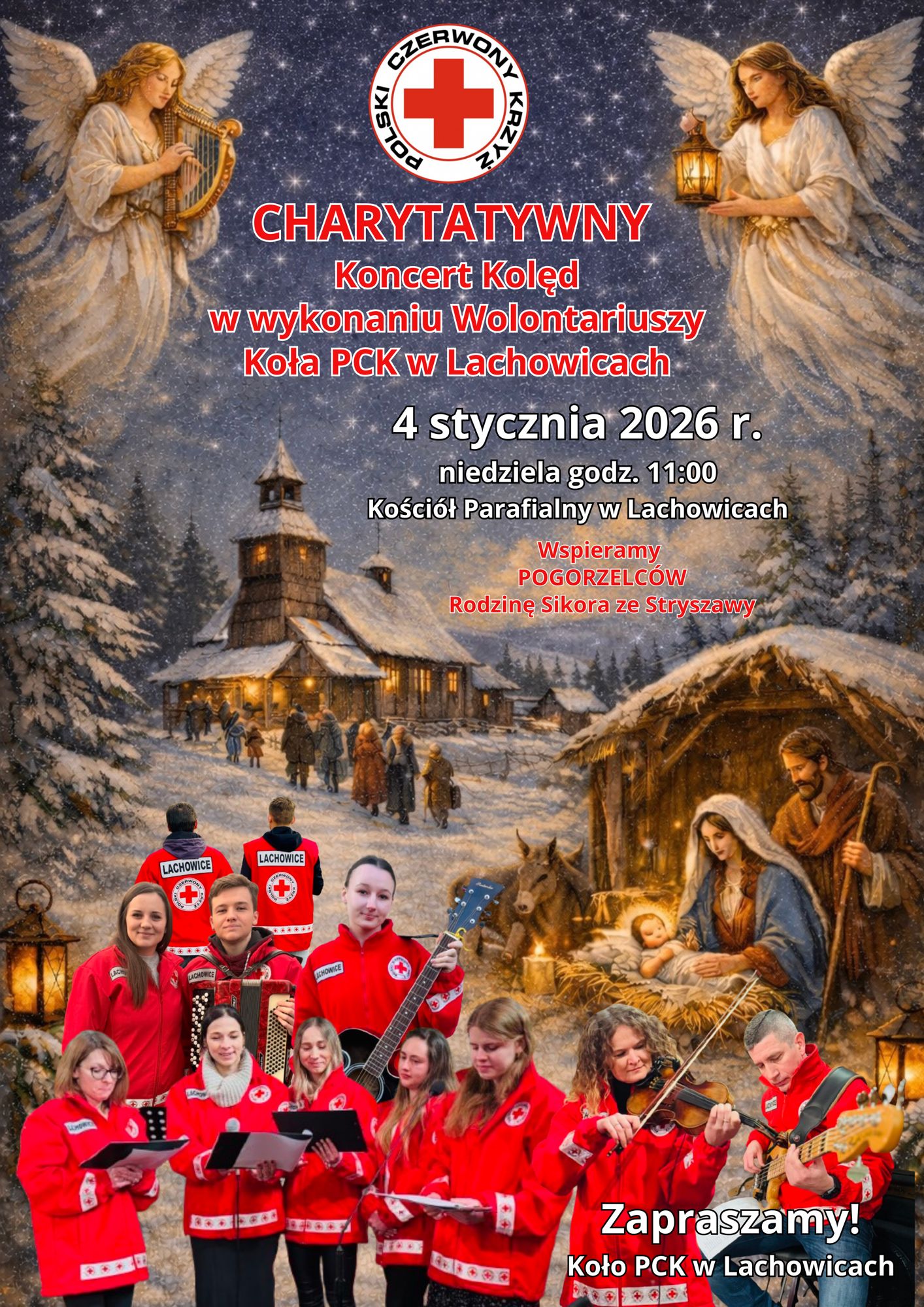 Red and Black Modern Neon Live Music Concert Poster